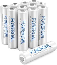 AAA Rechargeable Batteries 12 Pack, POWEROWL High Capacity Rechargeable AAA 1.2V 0.95 per battery