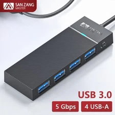 USB 3.0 Hub 4-Port USB Hub USB Splitter USB Expander for Laptops Flash Drive HDD