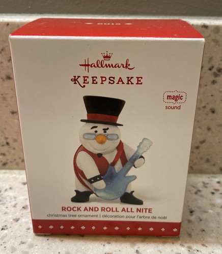 15 Hallmark Ornament Musical Snowman Plays Rock Roll All Nite By Kiss Band Ebay
