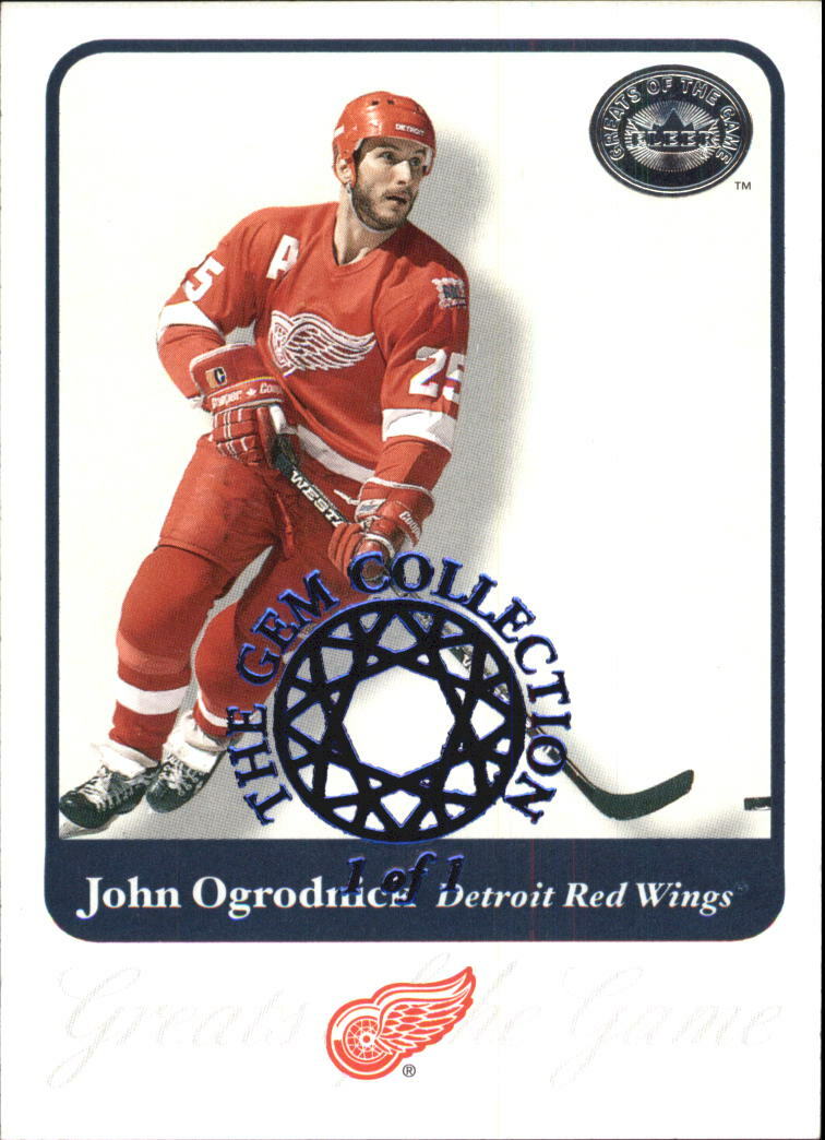 Image 1 - 2001-02 Greats of the Game NSCC Gem Collection Blue  #46 John Ogrodnick/1 F17604