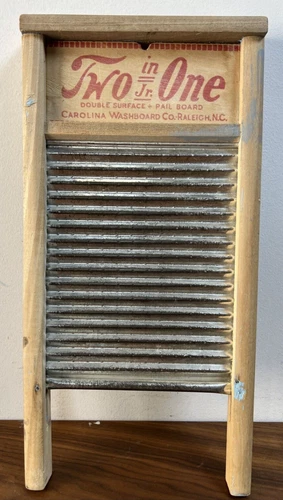 Vintage Two In One Jr. Carolina Washboard Co. Raleigh NC Wash Scrub Board