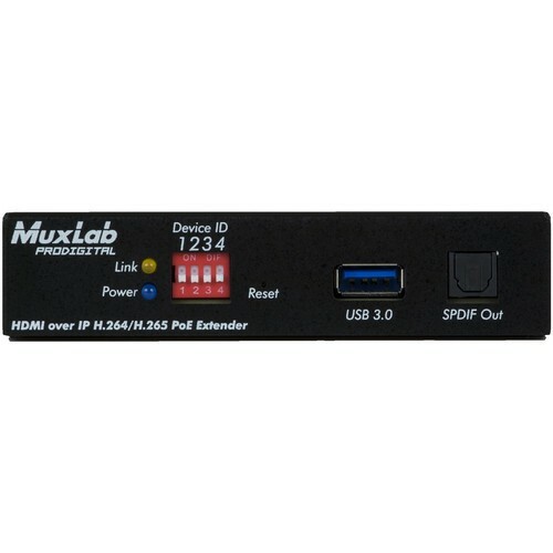 MuxLab HDMI over IP H.264/H.265 PoE Receiver Model 500762-RX - Picture 4 of 5