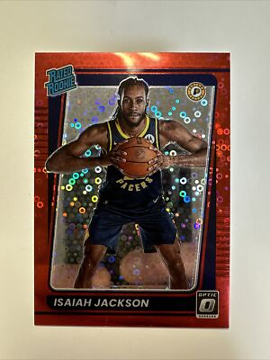 2021-22 Optic Isaiah Jackson RC SP Fast Break Red Disco Prizm Rated Rookie /85