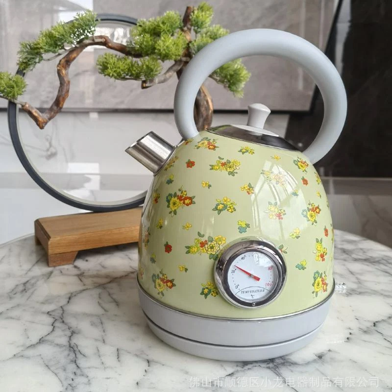 220V 304 Stainless Steel Electric Kettle Thermometer Boil-dry Protection 1.8L
