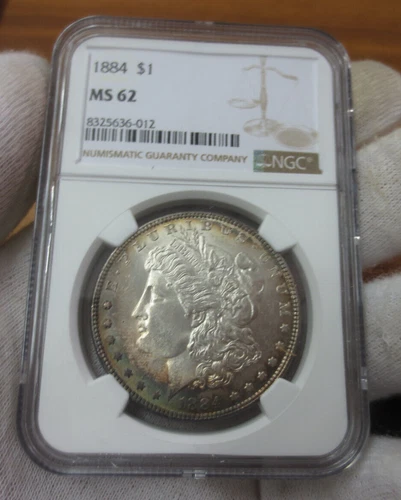 1884P Morgan Dollar NGC MS62 (012) Original Toning OBV/REV
