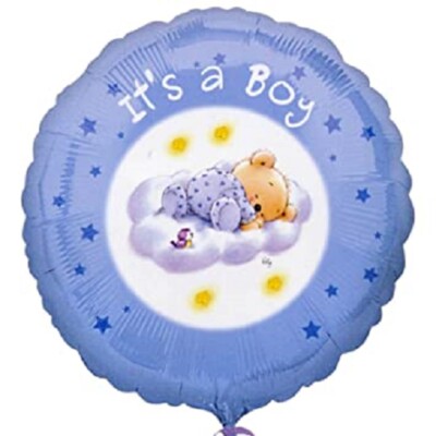 Teddybär Es ist ein Junge Geburt It´s a Boy Roly Bear Folienballon 45cm 18 Inch