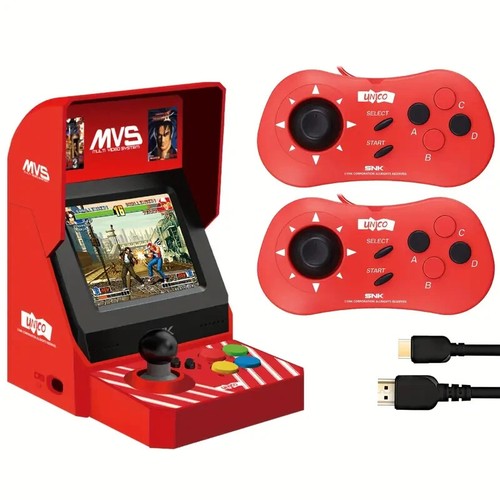 Unico MVS Mini Arcade SNK mit 2 Gamepads - 45 lizenzierte Neo Geo Arcade Spiele