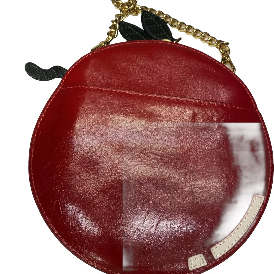 Alice+Olivia Apple Purse Novelty Chain Strap Leather New - Image 2 of 4