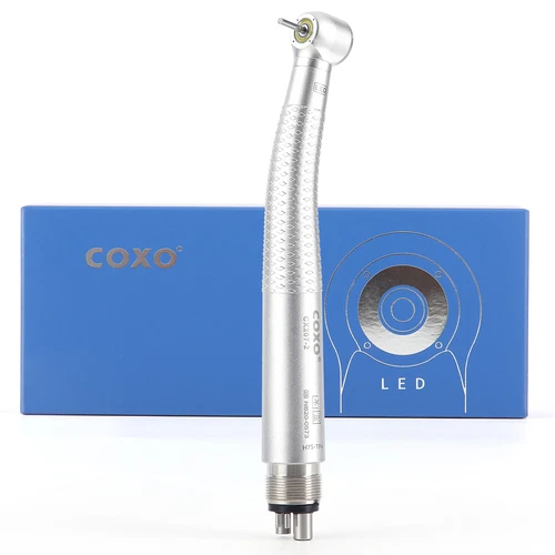 COXO High Speed Dental Air Turbine Handpiece 4-Hole LED CX207 Generator Spray