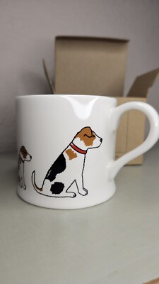 Jack Russell Terrier Hund Keramik Tasse Sweet William London Neu im Karton