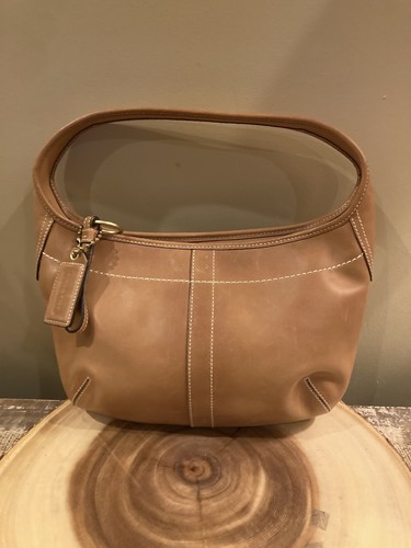 Coach Vintage Leather Ergo 10739 Shoulder Bag In Camel Y2K Hard 2 Find Rare - Picture 2 of 12