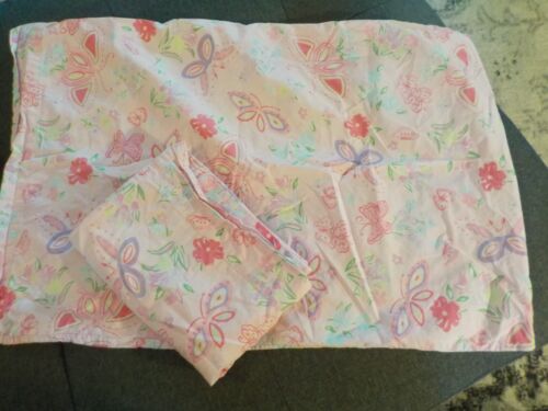 Pottery Barn Kids Pink Butterfly 100% cotton Pillowcase set - Picture 9 of 10