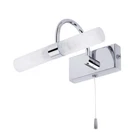 Litecraft Crista Wall Light Bathroom 2 Arm With Pull Cord Switch - Polish Chrome