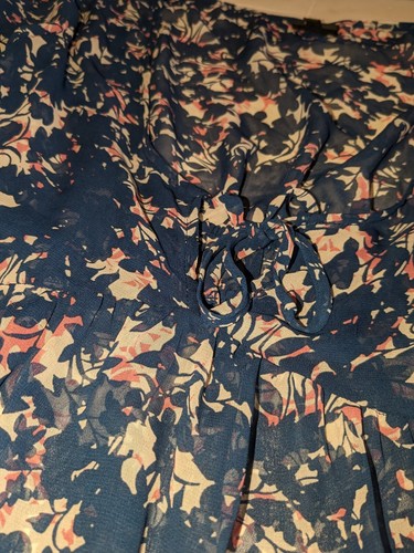 Mod Lusive size L New Floral Chiffon Blouse Top - Picture 3 of 8