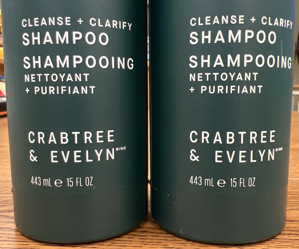 Champú Crabtree & Evelyn Cleanse + Clarify. 2 botellas de 15 FL OZ por botella. Nuevo Foto 4 de 4