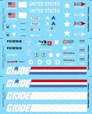 1/12 Scale GI Joe APC Waterslide Decals for 6 inch figs