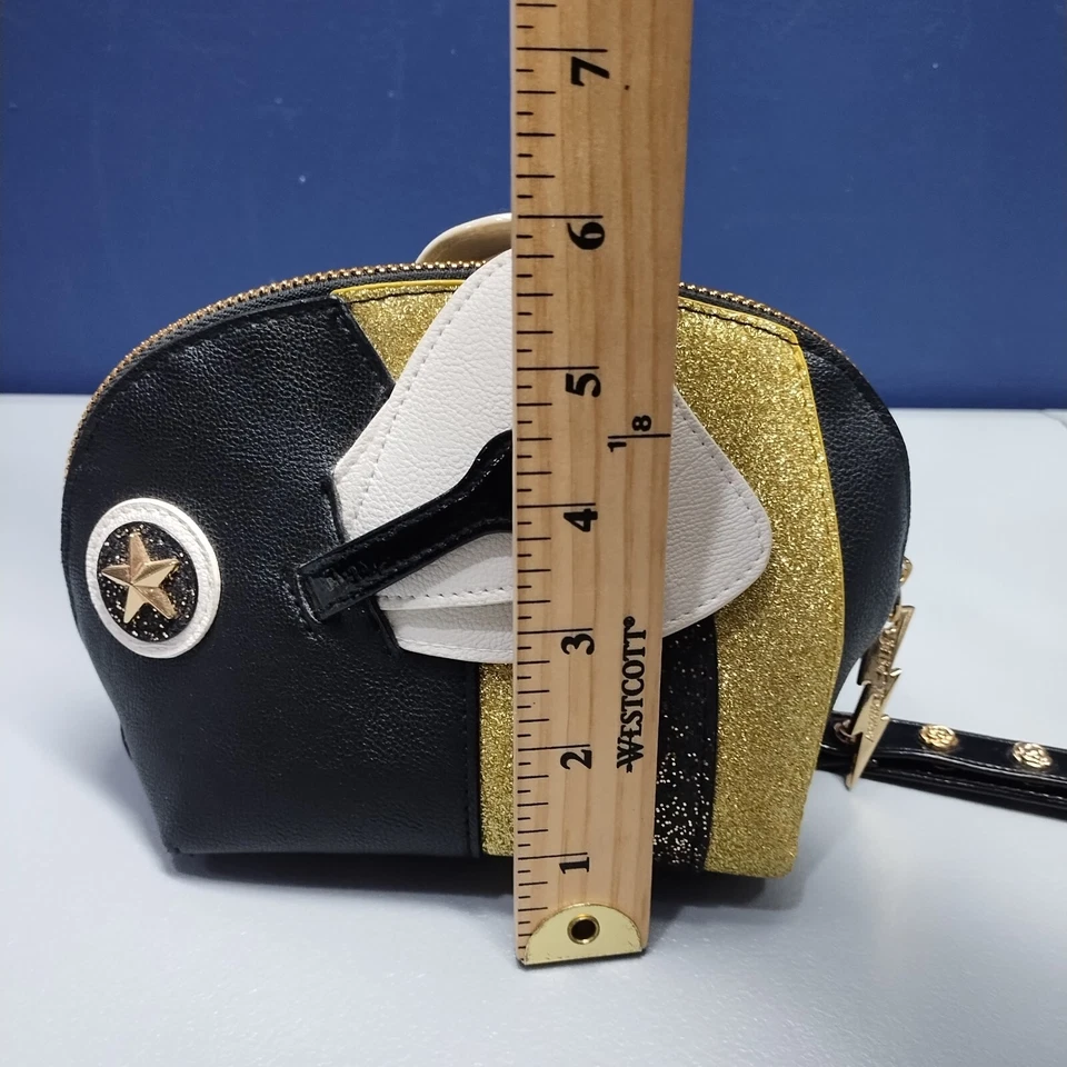 Bolso sin asas Betsey Johnson Kitsch Sting Me Bumble Bee para mujer negro dorado Foto 4 de 4