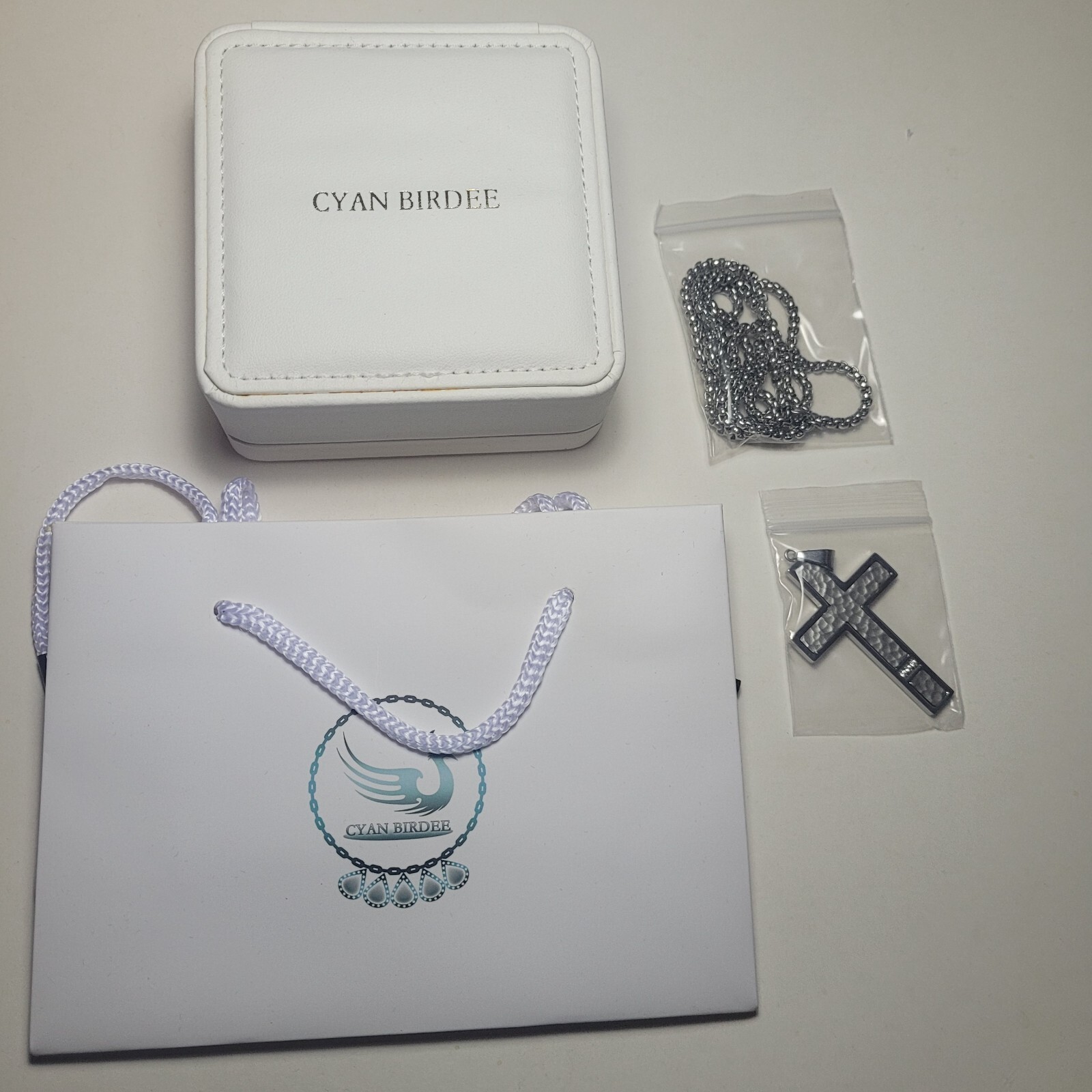 Stainless Steel Cross Pendant Necklace with Gift Box for Men & Women-image