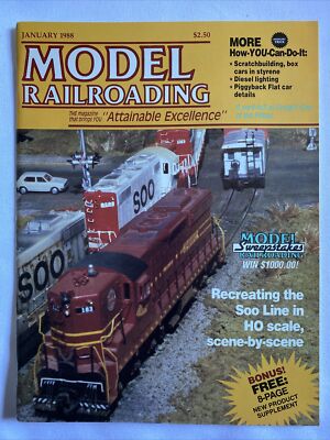 1988 January Model Railroading Magazine Bob Rivard The Prototype (MH591)