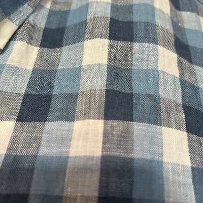 Brooks Brothers Shirt SZ XXL Blue/White Check Irish Linen | eBay
