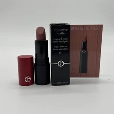 Giorgio Armani Lip Power Matte Lipstick 111 TRUE (Nude Pink) MINI .04oz 1.4g NIB