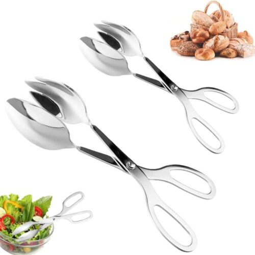 Acciaio inossidabile Pinze per insalata Argento Pinze da cucina Cucina