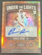 Derrick Brown 2020 Panini Legacy Under the Lights BRONZE Rookie Autograph #/100