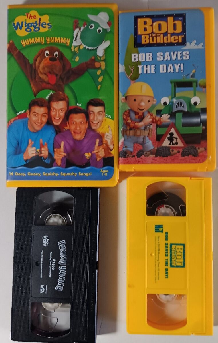 Vintage VHS The Wiggles Yummy Yummy, And Bob The Builder Vintage VHS The Wiggles Yummy Yummy, And Bob The Builder