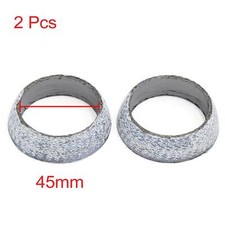 Universal Car Cone Shape Exhaust Muffler Graphite Donut Seal Gasket Header 2 Pcs