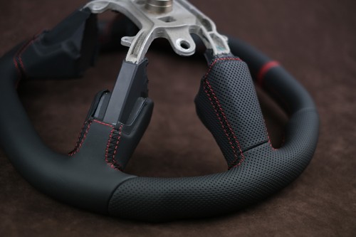 Exclusive custom Steering WheeI SRT 8 HEMI RT SE Flat bottom Top thick SRT8 logo - Picture 10 of 10