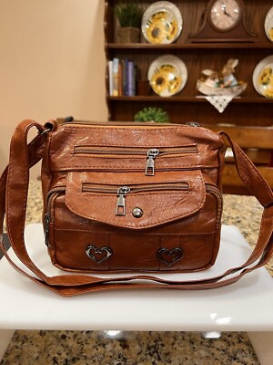 Brown Pocketbook   8 X 8 1/2 X 4 ￼
