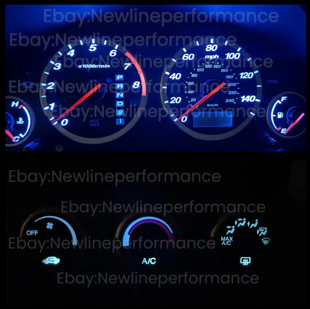 Ice Blue Cluster + Climate Control LED Bulb KIT for Honda CRV CR-V 2002-2006