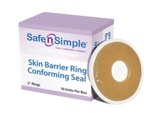 Safe n' Simple Conforming Skin Barrier Ring Adhesive Seals, 10 Rings/Box