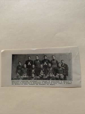 Phillips Andover Academy 1906 Football Team Picture