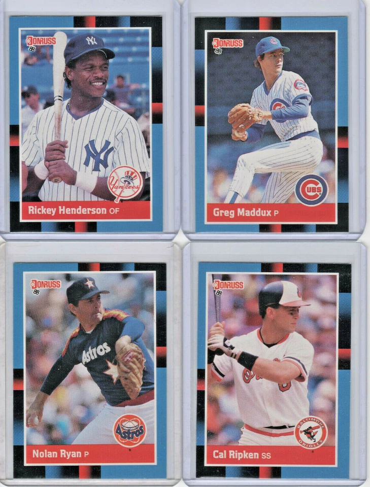 Juego completo de béisbol Donruss 1988 1-660 (Alomar/Glavine RC) con rompecabezas musical Foto 3 de 4