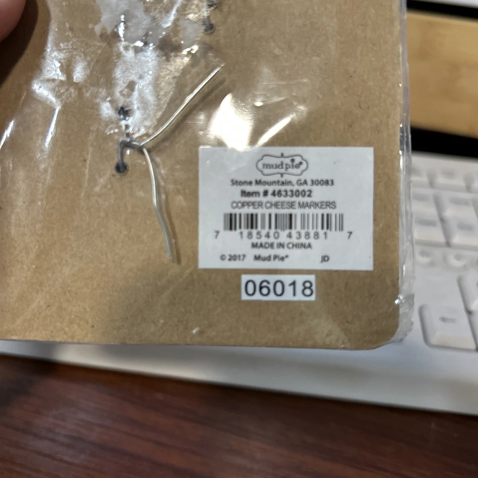 Juego de marcadores de queso Mud Pie Circa de 4 piezas en caja ¡NUEVO! Foto 2 de 3