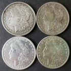 Lot of Four 1921 $1 Morgan Silver Dollars
