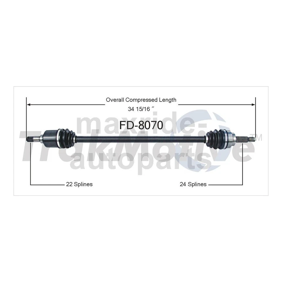 Junta de eje CV del lado del conductor del pasajero delantero para Ford Festiva 1991 1992 1993 1988 Foto 2 de 3
