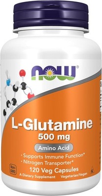 L-Glutamine 500 mg Nitrogen Transporter Amino Acid 120 Vegan Caps - EXP. 03/31