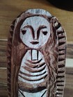 Vintage Pine Bark Wood Carving Indigenous Mexico Folk Art Religious Our lady? — photo 3
