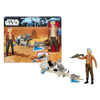 Star Wars Fahrzeug Actionfigur Speeder Bike + Poe Dameron