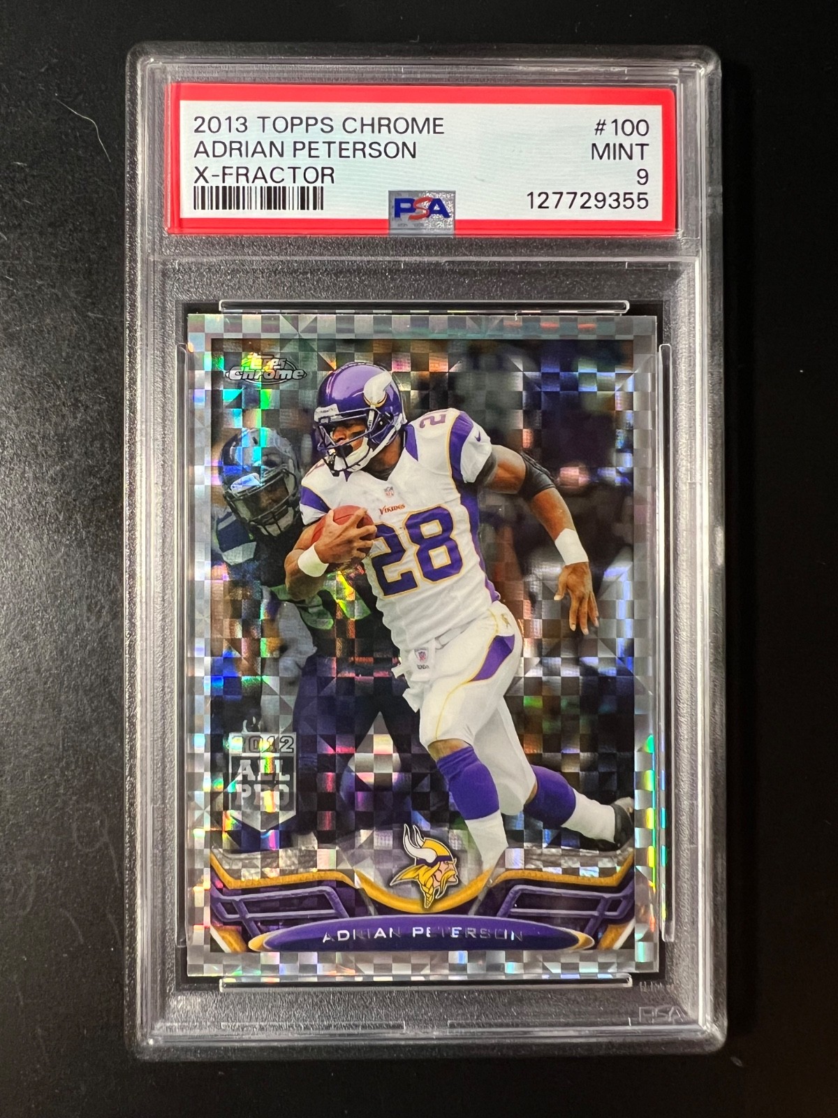 2013 Topps Chrome Xfractor #100 Adrian Peterson PSA 9 ONLY 5 HIGHER!
