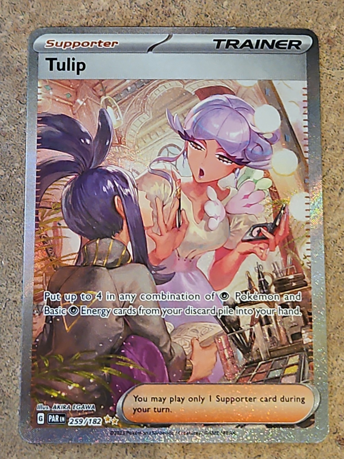 Tulip 259/182 SV Paradox Rift Special Illustration Rare Pokemon Card 