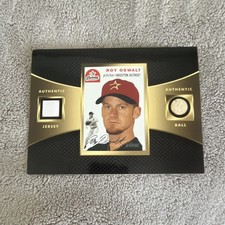 Vintage Roy Oswalt Authentic Jersey Ball Memorabilia Houston Astros MLB Card