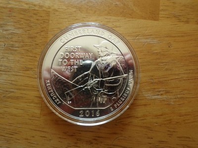 2016 America the Beautiful 5oz .999 Fine Silver, Kentucky, Cumberland Gap.