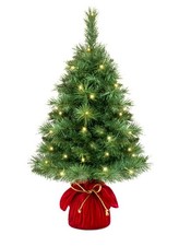 2FT Pre-Lit Artificial Mini Tabletop Christmas Tree with Lights