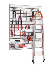 VEVOR Panneaux Muraux à Lattes MDF Modulaire à Outils Garage 1220x1220 mm Blanc