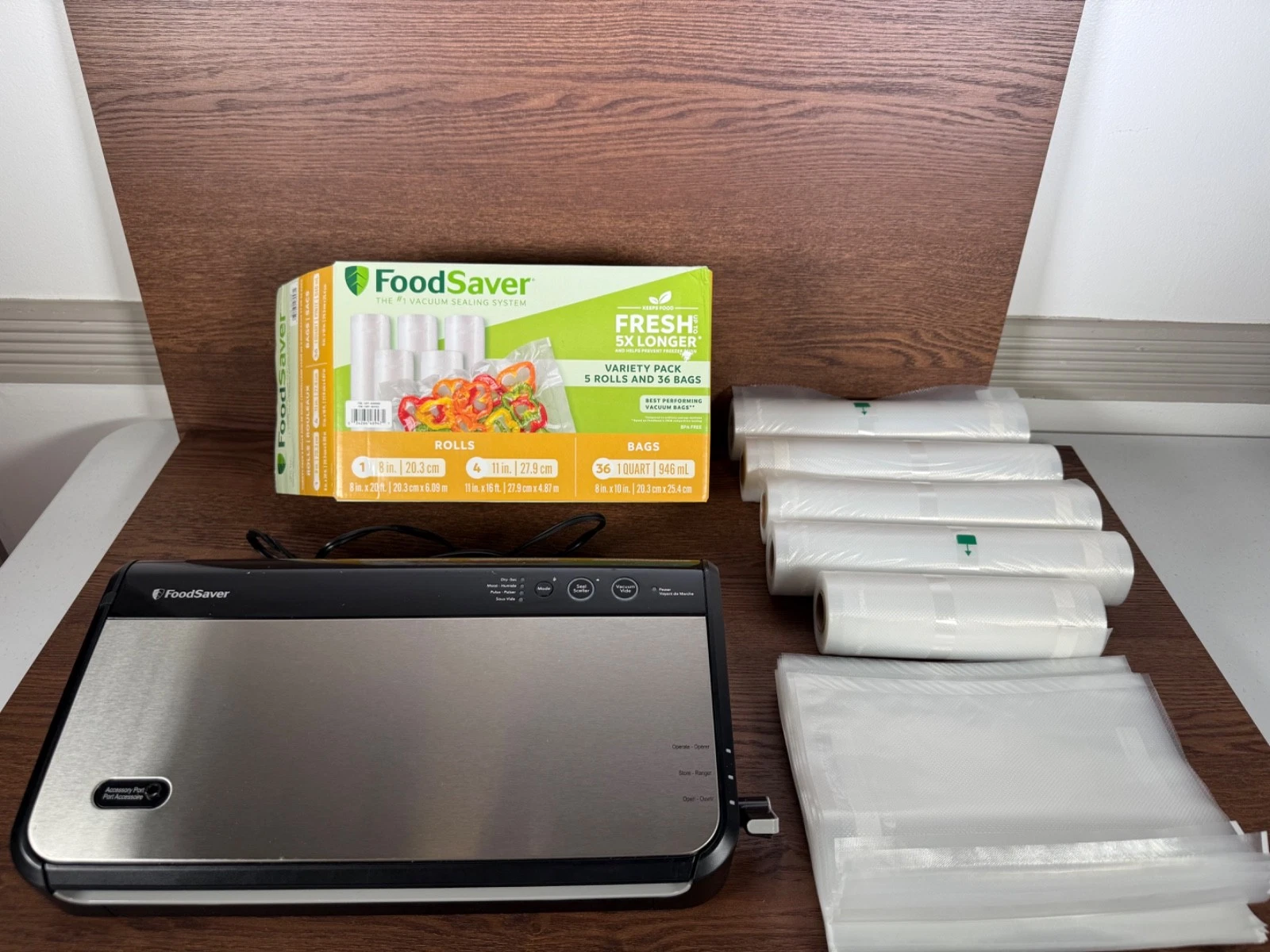 FoodSaver VS2280 Vacuum Sealer System w/ Variety Pack Bags Tested Working