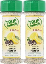 (Free Duty Tax) True Lemon Pepper Seasoning (2 pack) Natural Ingredients, No