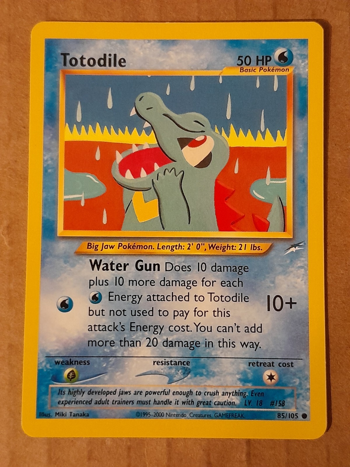 Pokemon Totodile 85/105 NEO Destiny NM See Pictures
